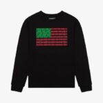 Denim Tears Logo Flag Long Sleeve Tee Black front